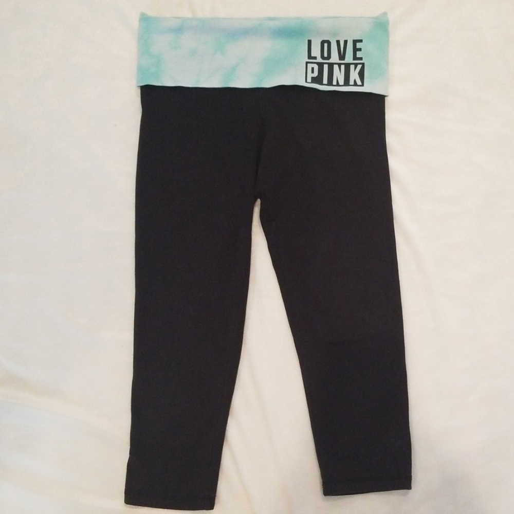 Pink vs LOVE PINK YOGA Fold-Over crop Leggings XS